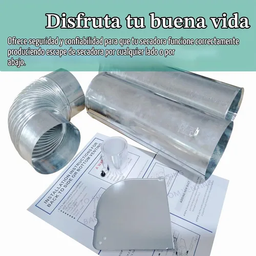 Vista 6 de 3911EZ9131X 383EEL9001B Kit de ventilación lateral universal para secador LG, conjunto de kit de ventilación compatible con Kenmore/Sears, pieza