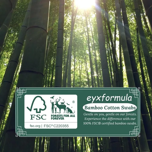 Vista 2 de Eyxformula 200 hisopos de algodón de 6 pulgadas de largo con palos de bambú, 100 puntas redondas y 100 puntas de precisión para limpiar armas
