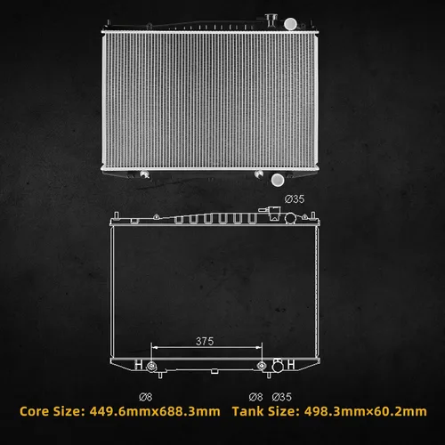 Vista 5 de DWVO Radiador Completo Compatible con Frontier 2.4L 1998-2015, Compatible con Frontier 3.3L 1999-2004, Compatible con Xterra 2.4L 3.3L 2000-2004