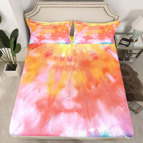 Vista 6 de Sábana bajera ajustable con diseño floral botánico para habitación de niños, diseño floral botánico para habitación de niños, diseño de ramas