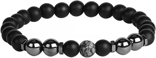 Vista 2 de Tobillera de obsidiana para mujeres y hombres, pulsera de mineral de chakra adelgazante, antihinchazón, tobillera de piedra curativa, regalo