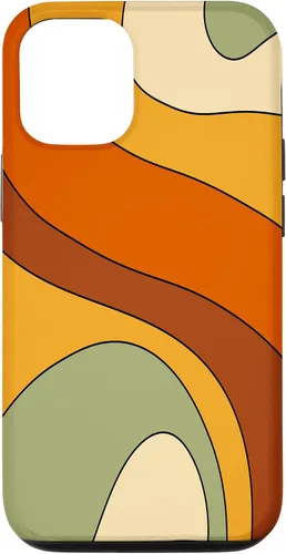 Vista 28 de Retro Liquid Swirl Rainbow 70s Aesthetic Boho Burnt Orange Case for iPhone 17