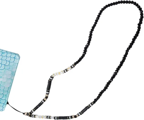 Vista 21 de Beaded Phone Charm Lanyard Strap Crossbody Fixed Beads Pearl Neck Chain