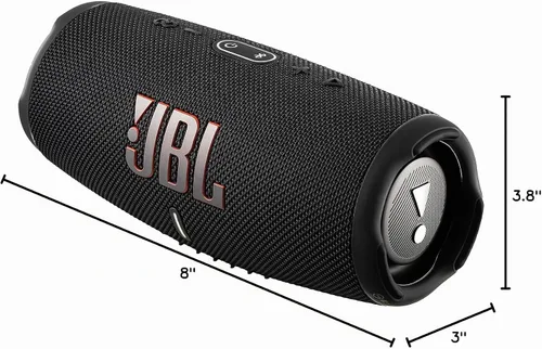 Vista 7 de JBL Altavoz Bluetooth inalámbrico Charge 5 (negro) Audio resistente al agua IP67 para exteriores con graves profundos y tiempo de reproducción