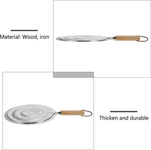 Vista 8 de DOITOOL Accesorios para parrilla Almohadilla de aislamiento para difusor de calor: 2 piezas de acero inoxidable para estufas de horno, bandeja
