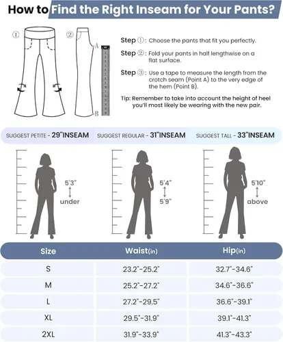 Vista 6 de G4Free Pantalones de yoga con bolsillos para mujer, leggings acampanados de 29, 31, 33 pulgadas, cintura cruzada, capri