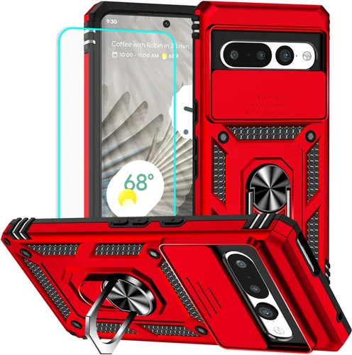 Vista 20 de HNHYGETE Funda para Pixel 6a con protector de pantalla HD, soporte giratorio de grado militar de 360° (resistente) a prueba de golpes para Google