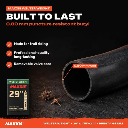 Vista 2 de Maxxis Welter - Tubo de bicicleta MTB, peso 29 x 1.75-2.4 pulgadas