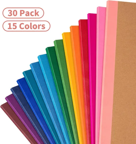 Vista 4 de Paquete de 30 cuadernos en blanco a granel, cuaderno de composición de papel A5 sin forro, 8.3 x 5.5 pulgadas, cubierta de papel kraft con espinas