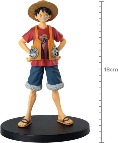 Vista 3 de Banpresto - Figurine One Piece - DXF The Grandline Men Vol. 1 One Piece Rojo - Monkey D. Luffy, Negro