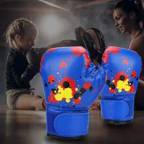 Vista 6 de Guantes de boxeo para niños de 0 a 6 meses y 1 2 años, color azul