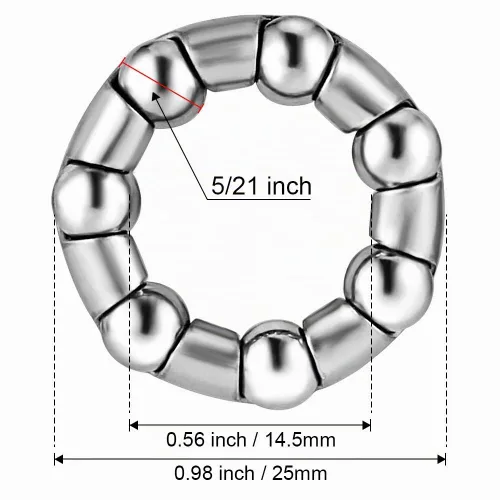 Vista 2 de Rodamientos de bolas para bicicleta para rueda de cubo delantero y trasero de 5/21 pulgadas x 7 bolas accesorios de reparación, paquete de 4 jaulas