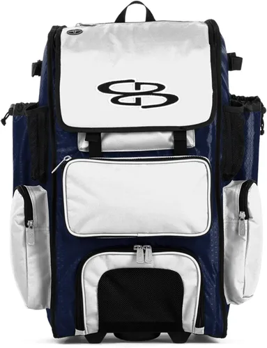 Vista 41 de Boombah Rolling Superpack - Bolsa para equipo de béisbol/sóftbol, varios colores, mango telescópico y capacidad para 4 murciélagos, versión con Negro