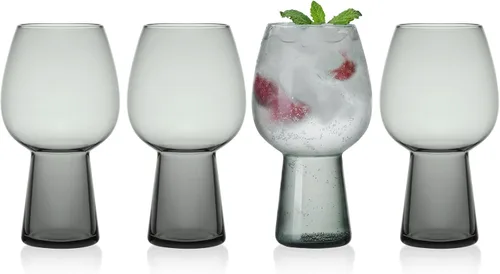 Vista 6 de Mikasa Phoebe Goblet - Vaso de cerveza (4 unidades), color humo