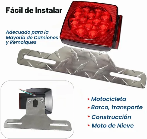 Vista 2 de FBJTDQ Marco de Soporte para Placa de Matrícula de Remolque - Soporte de Aluminio Resistente para Camiones, Remolques, RVs, Barcos, 1 Paquete