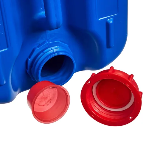 Vista 4 de Hudson Exchange Contenedor con mango de 2.5 galones (10 litros) con tapa, HDPE, azul, paquete de 4