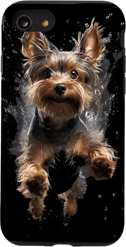 Vista 18 de Funda submarina para iPhone 16 Yorkshire Terrier buceo para perros