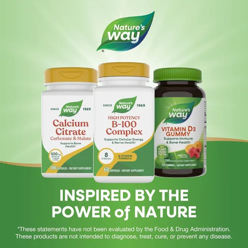 Vista 7 de Nature's Way Complejo B-100, apoya la energía celular y la salud nerviosa*, 8 vitaminas B, 60 cápsulas (el embalaje puede variar)