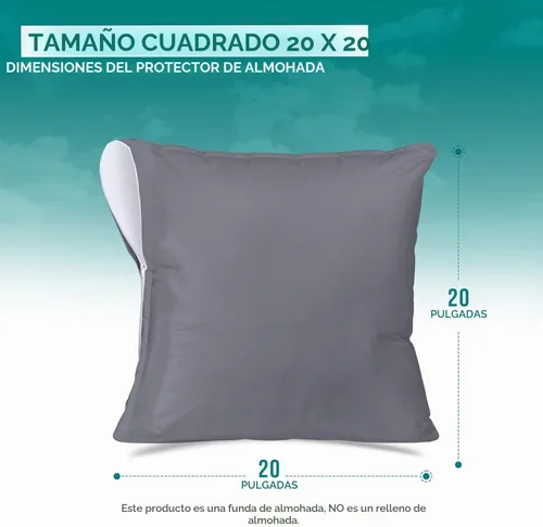 Vista 2 de Utopia Bedding - Fundas impermeables para almohadas decorativas con cremallera (sin inserto para almohada) 20 x 20 pulgadas (paquete de 2, gris)
