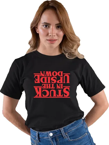 Vista 2 de Go All Out Camiseta para adultos Stuck in The Upside Down