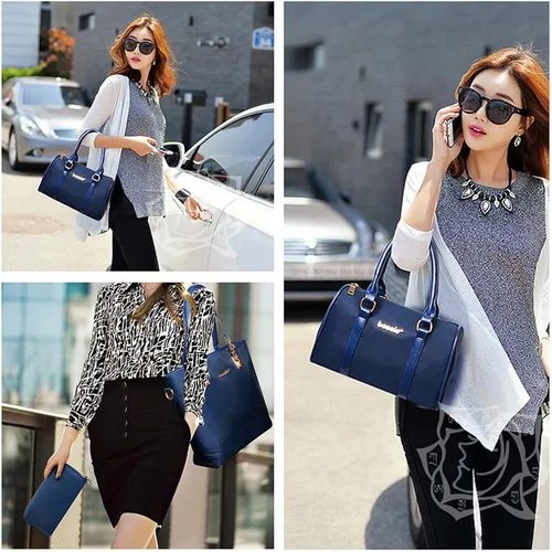 Vista 5 de AlwaySky Juego de 6 fundas de hombro de nailon para mujer con asa superior bolso de mano cartera