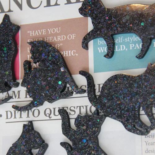 Vista 3 de Finyoffiy Molde de resina para gatos, moldes epoxi de silicona con diseño de animales, molde de fundición colgante para bricolaje, joyería, collar