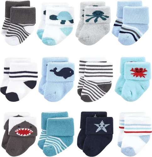 Vista 77 de Hudson Baby - Calcetines de algodón para bebés recién nacidos y Terry para niñas bebés