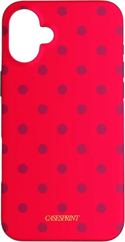 Vista 23 de Carcasa para iPhone 17 con diseño de lunares de sandía rojos