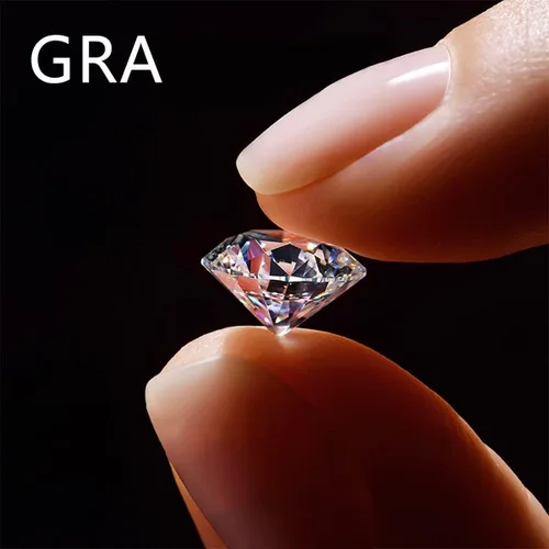 Vista 2 de Diamante suelto, 1CT-5CT Moissanita suelta D incolora brillante corte redondo VVS1 piedras preciosas para colgante, anillo, aretes, joyería