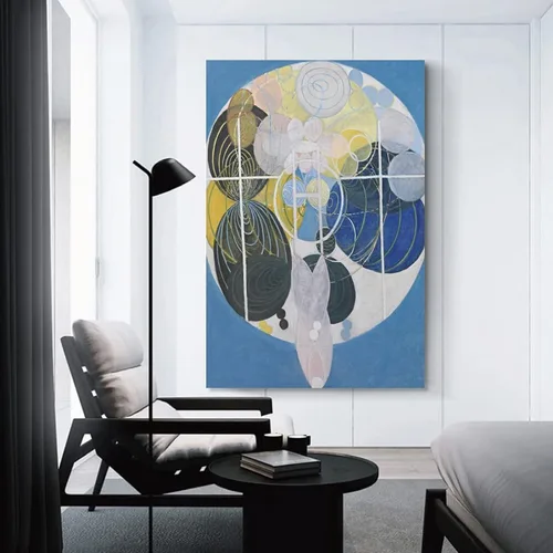 Vista 3 de Hilma Af Klint - Las pinturas de figuras grandes, número 5, grupo III, la clave de todos los trabajos hasta la fecha, el póster decorativo de la WU
