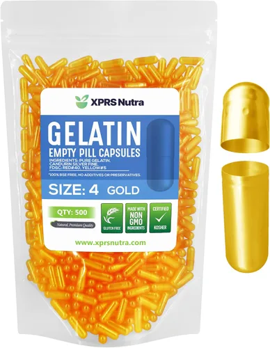 Vista 14 de XPRS Nutra Cápsulas vacías tamaño 4 – 100 cápsulas pequeñas de gelatina vacías – Pastillas de relleno de cápsulas de bricolaje – Cápsulas de gel