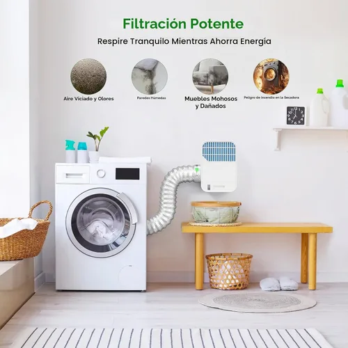 Vista 4 de LuckIn Kit de ventilación de secadora interior 3 en 1 para secadora eléctrica, kit de limpiador de ventilación de secadora con filtro de poliéster