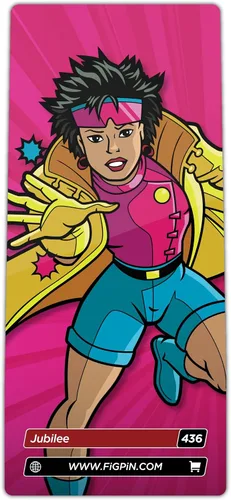 Vista 5 de FiGPiN Clásico Jubilee X-Men serie animada #435 3" Pin esmaltado coleccionista