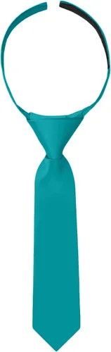 Vista 19 de Jacob Alexander Corbata de gancho y bucle de color sólido preatada de 8 pulgadas para niños pequeños Manzana Verde (Apple Green)