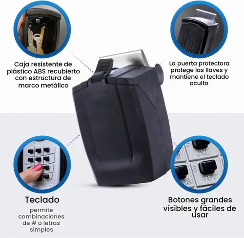 Vista 3 de KeyGuard Pro SL-591 - Caja de bloqueo con botón de golpe para vidrio del automóvil SL-591 con cubierta