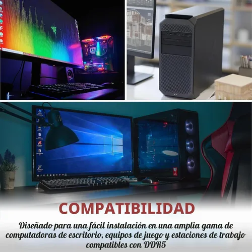 Vista 4 de A-Tech 8GB DDR5 4800MHz PC5-38400 CL40 UDIMM 1.1V sin ECC sin búfer DIMM 288-Pin PC de escritorio PC/computadora RAM módulo de actualización