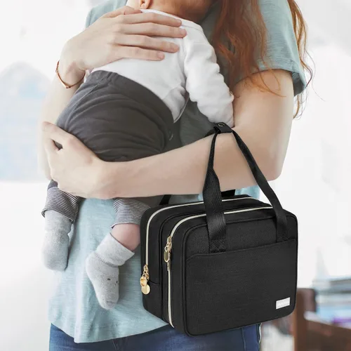 Vista 7 de Bolsa portátil para extractor de leche con compartimento refrigerador, compatible con Momcozy M5/S12 Pro, Elvie y Medela Pump con estilo, funda