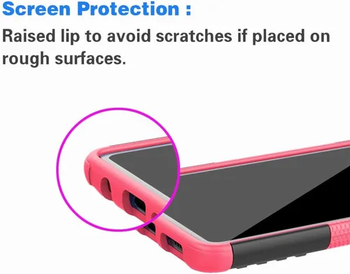 Vista 5 de Asuwish Funda para teléfono Samsung Galaxy A51 4G con protector de pantalla de vidrio templado y soporte delgado, híbrida, resistente, funda