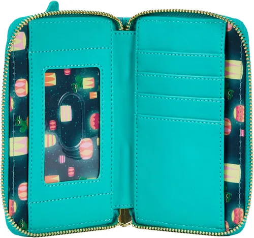 Vista 5 de Loungefly Disney Tangled Princess Castle - Cartera con cremallera alrededor