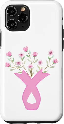 Vista 29 de Flower Jar Pink Ribbon Breast Cancer Awareness Month Women Case for iPhone 17