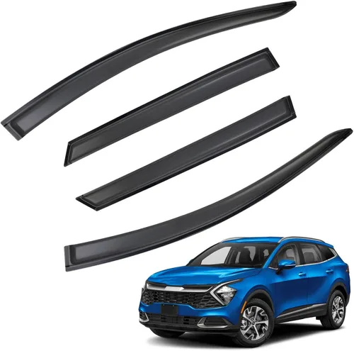 Vista 21 de Protectores de lluvia en canal compatibles con Isuzu D-Max 2004-2010 Double/EXT CAB; 2004-2012 Chevrolet/GMC Colorado/Canyon Crew Cab solamente