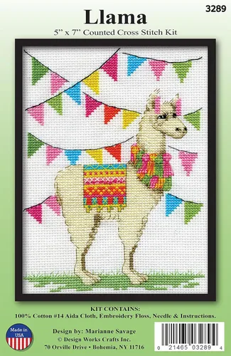 Vista 2 de Design Works Crafts - Kit de punto de cruz, 5 x 7 pulgadas, diseño de llama, ninguno