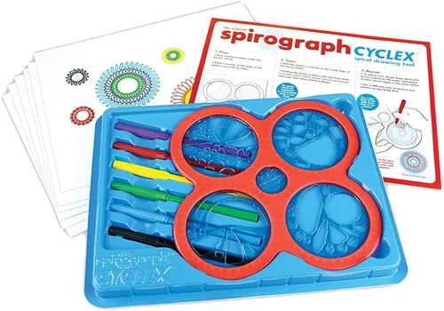 Vista 2 de Spirograph Cyclex Set – Kit de arte – Rueda giratoria para plantillas crea innumerables diseños – Para mayores de 8 años