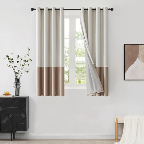 Vista 30 de BULBUL Cortinas de terciopelo 100% opacas negro oro, cortinas modernas con forro de 63 pulgadas de largo, cortinas térmicas con ojales para sala