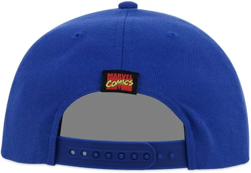 Vista 4 de Marvel Capitán América Youth Comic UV ajustable Snapback Flat Bill Cap Royal Blue, Azul Real