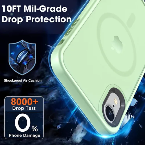 Vista 668 de MOCCA - Funda magnética resistente para iPhone XR de 6.1 pulgadas, compatible con MagSafe, funda con protección contra caídas de grado militar