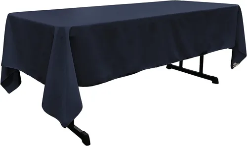 Vista 20 de LA Linen Mantel rectangular lavable de popelín de poliéster, resistente a las manchas y a las arrugas, cubierta de mesa 60x84, mantel de tela