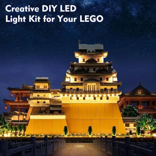 Vista 2 de LocoLee Kit de luces LED compatible con LEGO Himeji Castle 21060, LEGO Architecture Castle Creative Lighting Set Accesorios compatibles con LEGO