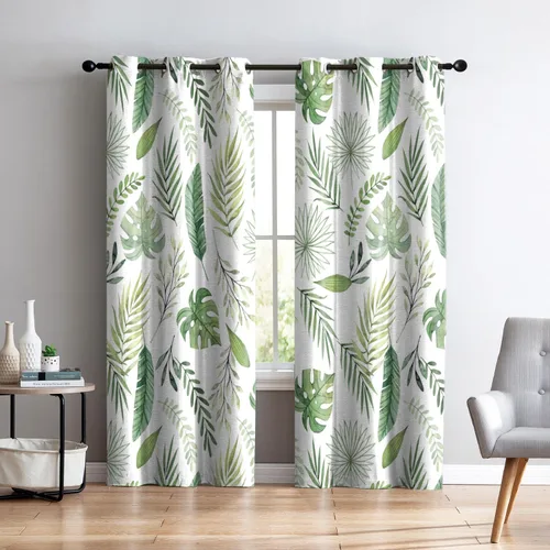 Vista 46 de Renaiss Pink Cherry Patels - Cortinas opacas con aislamiento térmico de flores de cerezo japonés, cortinas de ventana de dormitorio con estampado