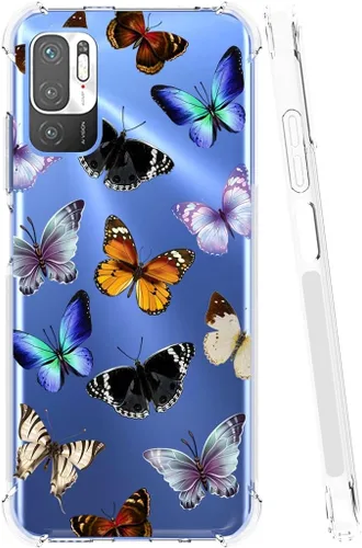 Vista 2 de Funda de teléfono para Redmi Note 10 5G/Poco M3 Pro/Redmi Note 10T 5G M2103K19G Funda para niñas y mujeres, funda protectora transparente de TPU